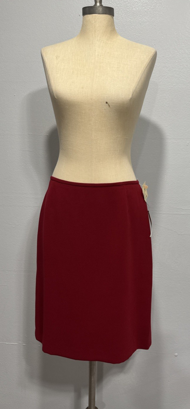 Tahari Arthur S. Levine Womens Straight Pencil Skirt Size 10P Brick Red Business